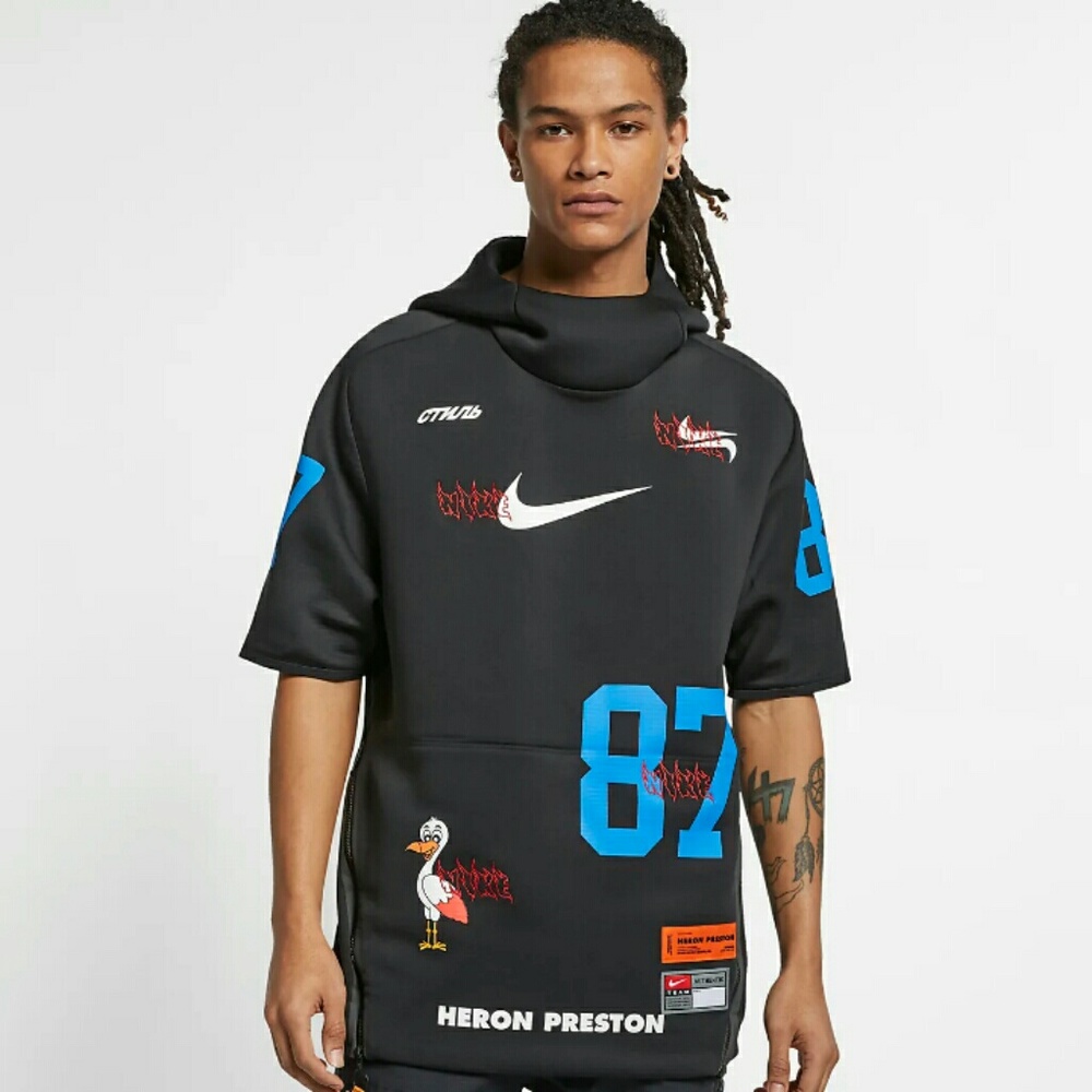 Nike x Heron Preston Football Hoodie Black💯🔥